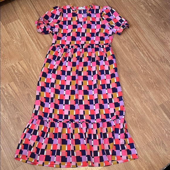 Michelle McDowell Colorful Geometric Maxi Dress XS excellent condition. - Picture 1 of 5